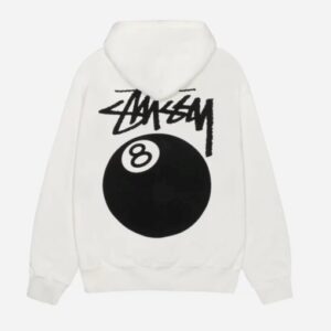 8 BALL WHITE ZIP HOODIE