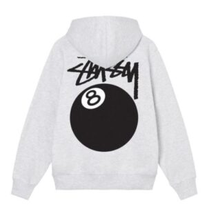 8 Ball Gray Zip Hoodie