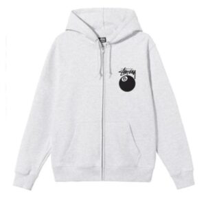 8 Ball Gray Zip Hoodie