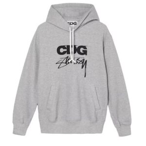 CDG x Stussy Grey Hoodie