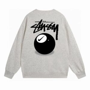 Nike x Stussy 8 Ball Crew Grey