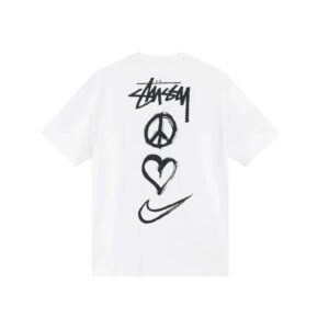 Nike x Stussy Peace, Love, Swoosh White T-shirt