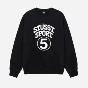 STUSSY 5 SPORT BLACK CREW