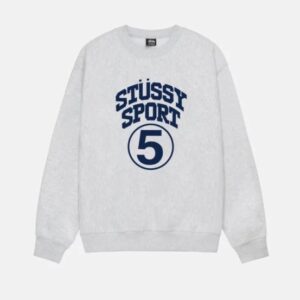 STUSSY 5 SPORT GREY CREW