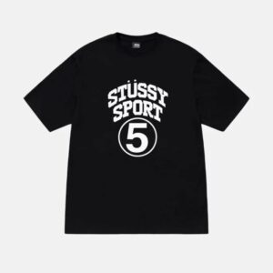 STUSSY 5 SPORT TEE BLACK