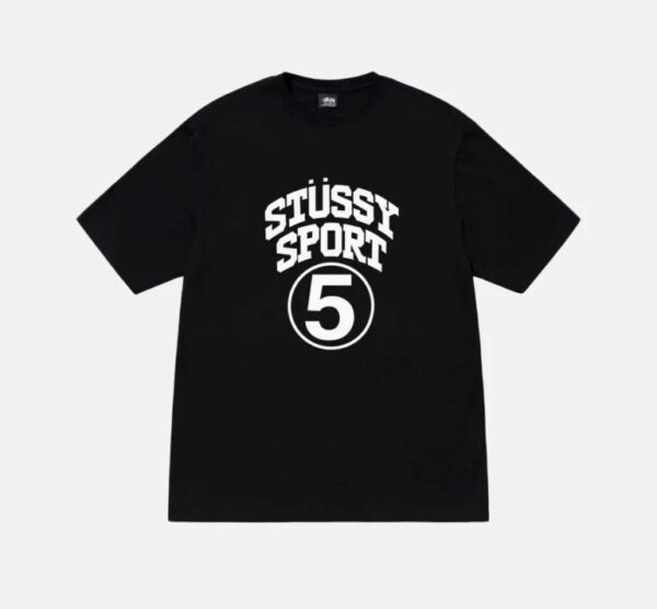 STUSSY 5 SPORT TEE BLACK