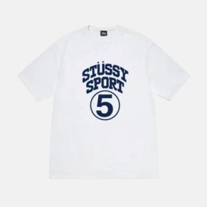 STUSSY 5 SPORT TEE WHITE