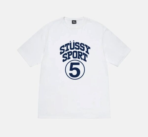 STUSSY 5 SPORT TEE WHITE