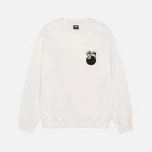 STUSSY 8 BALL White CREW