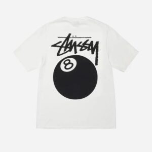 STUSSY 8 BALL TEE WHITE