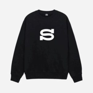 STUSSY LETTERMAN BLACK CREW