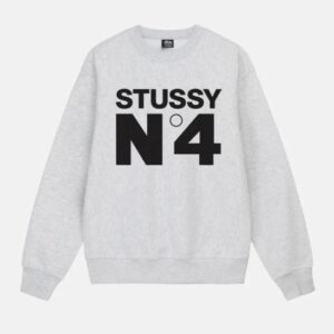 STUSSY NO.4 GREY CREW