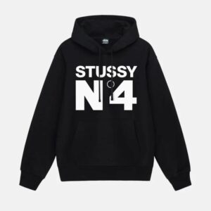 STUSSY NO.4 HOODIE BLACK