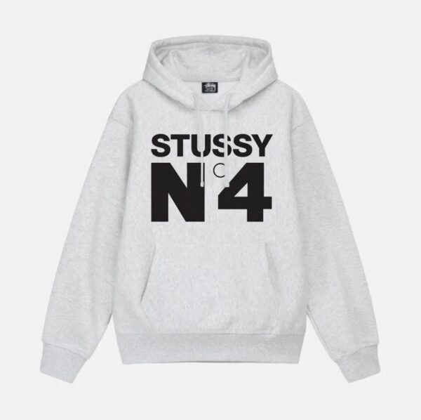 STUSSY NO.4 HOODIE GREY