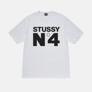 STUSSY NO.4 TEE WHITE