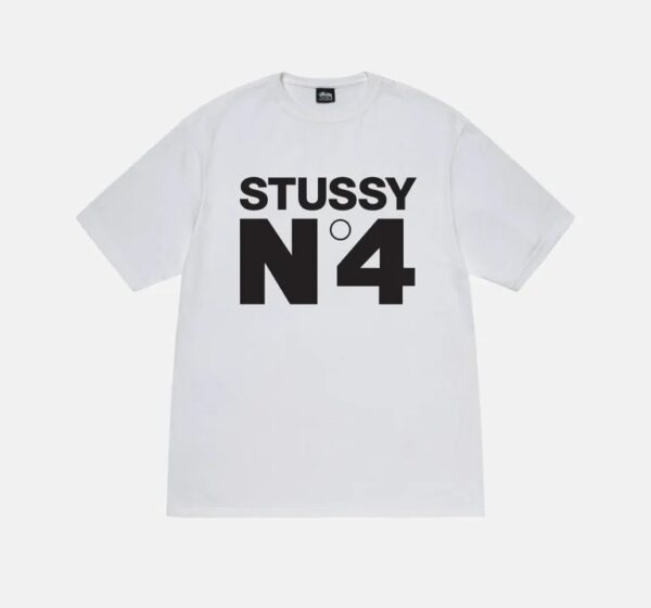 STUSSY NO.4 TEE WHITE