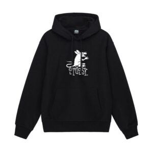 STUSSY RAT BLACK HOODIE