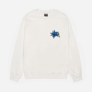 STÜSSY STAR CREW WHITE