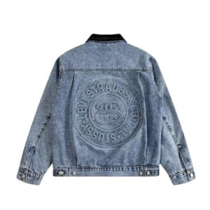 STUSSY X LEVI EMBOSSED DENIM JACKET