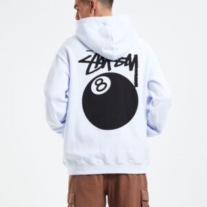 Stussy 8 Ball Hoodie White