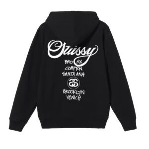 Stussy World Tour Black Hoodie