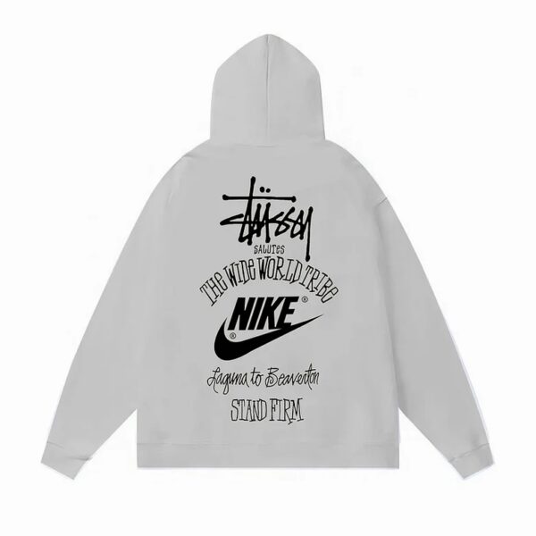 Stussy x Nike The Wide World Tribe Hoodie Grey