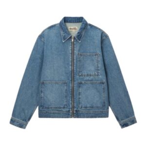 ZIP WORK JACKET DENIM-BLUE